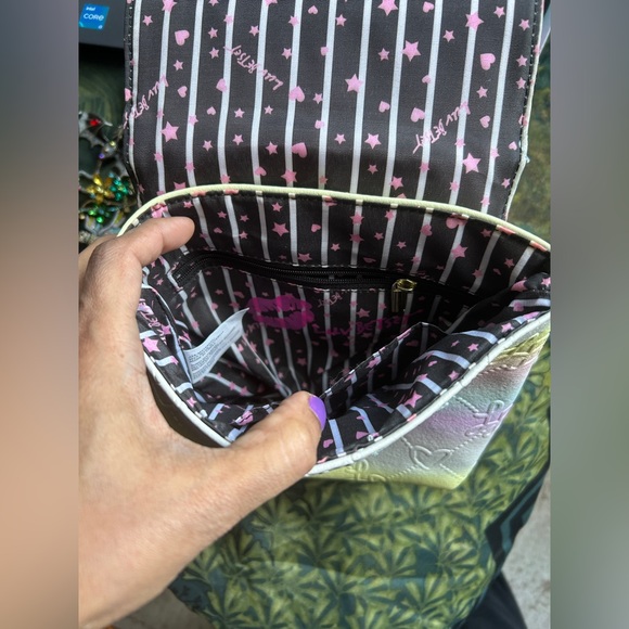 Betsey Johnson Pastel LB Logo Mini Backpack Ombré-hued - Picture 5 of 12